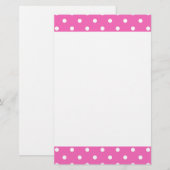 Mooie, roze, roze pokstippen briefpapier (Voorkant / Achterkant)