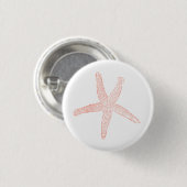 Mooie roze roze roodbaars illustratie ronde button 3,2 cm (Voorkant /achterkant)