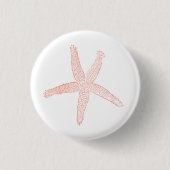 Mooie roze roze roodbaars illustratie ronde button 3,2 cm (Voorkant)