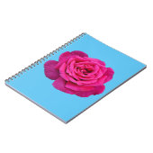 Mooie roze roze roos notitieboek (Linkerzijde)