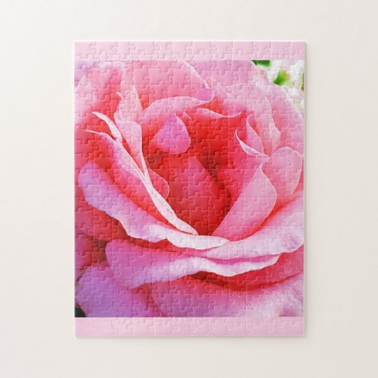 Mooie roze roze roos Puzzle Legpuzzel (Verticaal)