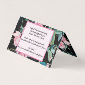 Mooie roze roze Roos Waterverf Hartelijk dank Kaart (Achterkant)