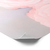 Mooie roze roze roze 25 Tafel-weddenschapenkaart Poster (Hoek)