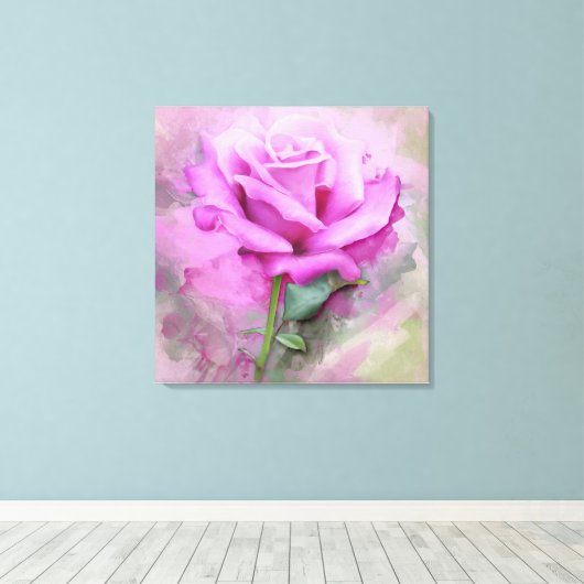 Mooie Roze Roze Roze Canvas Afdruk (Insitu (Houten vloer))