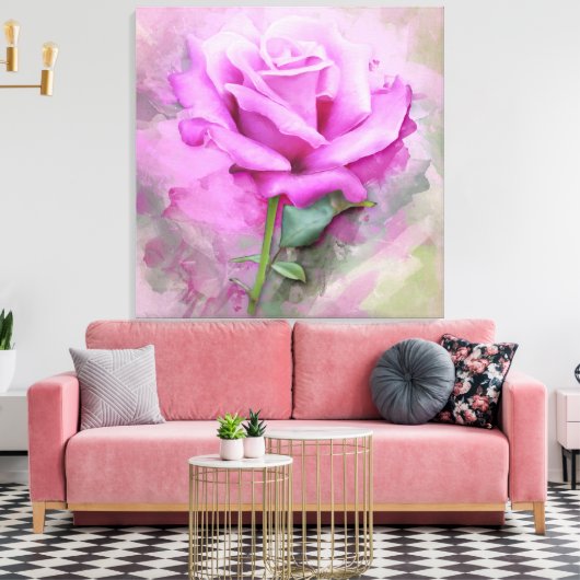 Mooie Roze Roze Roze Canvas Afdruk (Insitu (Woonkamer))