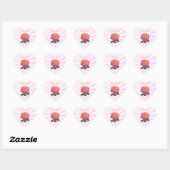 Mooie Roze Roze Roze Hart Sticker (Vel)