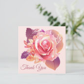 Mooie Roze Roze Roze Roze Bedankkaart (Staand voorkant)