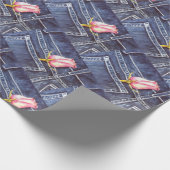 Mooie Roze Roze Roze Roze Cadeaupapier (Hoek)