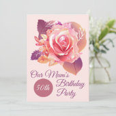 Mooie Roze Roze Roze Roze Kaart (Staand voorkant)