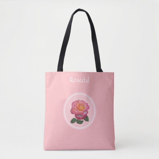 Mooie roze roze roze roze lichtroze tote bag (Voorkant)