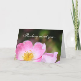 mooie roze roze roze roze roze bloemen denken aan  feestdagen kaart