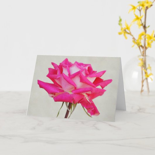 Mooie roze roze roze roze roze roze roodje in Bloo Kaart (Gele Bloem)