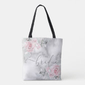 Mooie roze roze rozen bride Barefoot Bride™ Tote Bag (Achterkant)