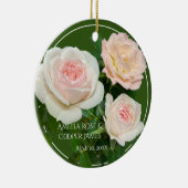 Mooie roze roze rozen keramisch ornament (Rechts)