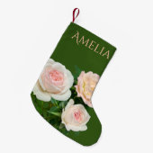 Mooie roze roze rozen kleine kerstsok (Voorkant (Hangend))