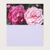 Mooie roze roze rozenliefde feestdag Kaart (Binnenkant ongevouwen)