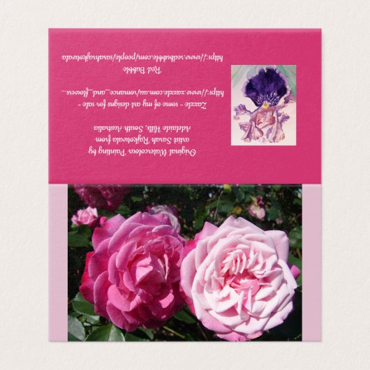 Mooie roze roze rozenliefhebber Kaart (Buitenkant ongevouwen)