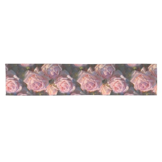Mooie roze rozen, aangepaste ventilatortabel korte tafelloper (Horizontaal)