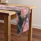 Mooie roze rozen, aangepaste ventilatortabel korte tafelloper (Voorbeeld)