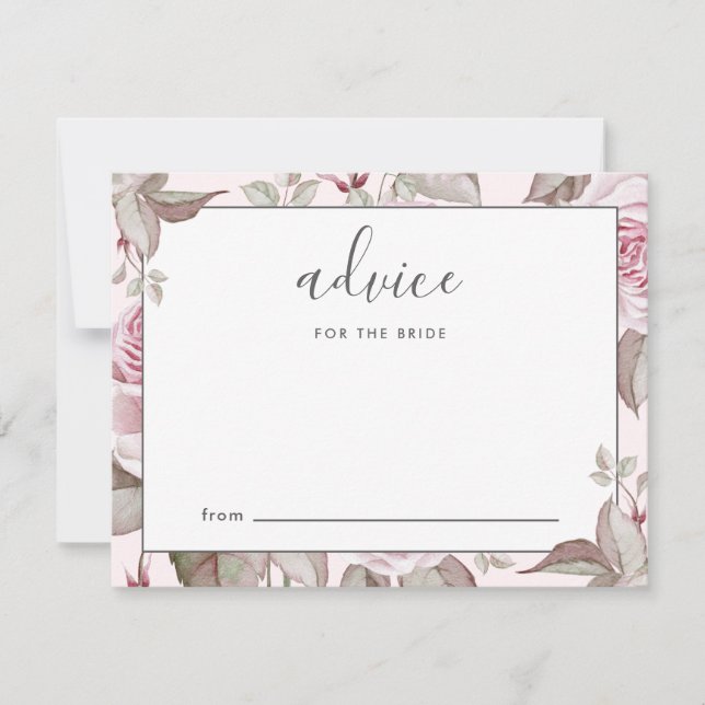 Mooie Roze Rozen Advies voor de bruid (Voorkant)