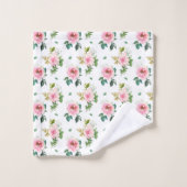Mooie roze rozen bad handdoek (Wasdoekje)