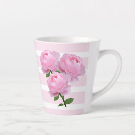 Mooie Roze Rozen Bloem Latte Mok