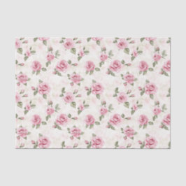 Mooie Roze Rozen Bloemachtige Bruiloftsdouche Tissuepapier