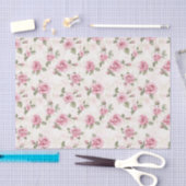 Mooie Roze Rozen Bloemachtige Bruiloftsdouche Tissuepapier (Craft)