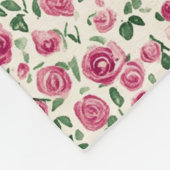 Mooie Roze Rozen Bloemen Fleece Deken (Hoek)