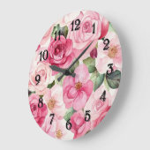 Mooie Roze Rozen Bloemen Grote Klok (Hoek)