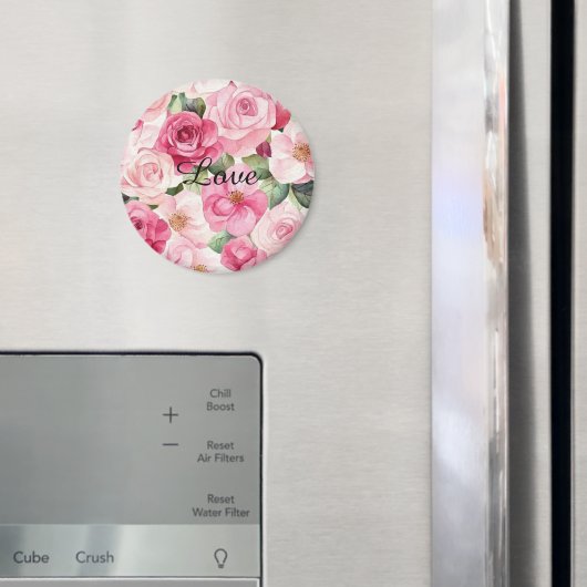 Mooie Roze Rozen Bloemen Magneet (Insitu (Koelkast))