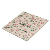 Mooie Roze Rozen Bloemen Tegeltje (Zijkant)