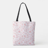 Mooie Roze Rozen Bloemen Tote Bag (Achterkant)