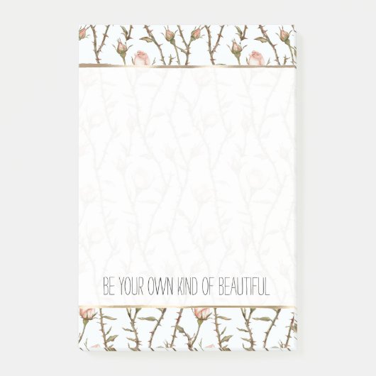 Mooie Roze Rozen Bloemig Post-it® Notes (Voorkant)