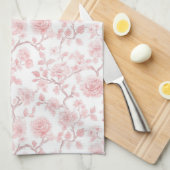 Mooie Roze Rozen Bloemig Theedoek (Quarter Fold)