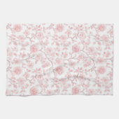 Mooie Roze Rozen Bloemig Theedoek (Horizontaal)