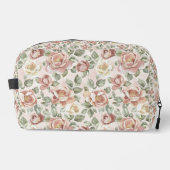 Mooie Roze Rozen Bloemig Toilettasje (Voorkant)