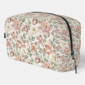 Mooie Roze Rozen Bloemig Toilettasje (Rechterhoek)