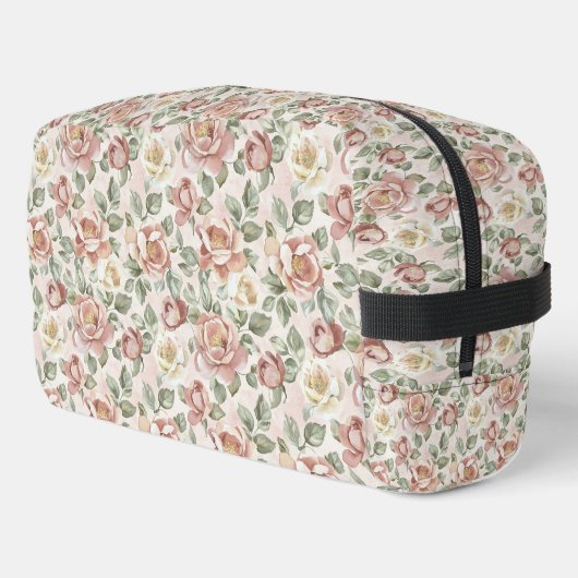 Mooie Roze Rozen Bloemig Toilettasje (Linkerhoek)