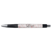 Mooie Roze Rozen Bloemige Liefde Pen (Voorkant)