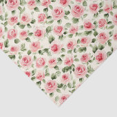 Mooie Roze Rozen Bloemrijke Bruidsdouche Tissuepapier (Detail)