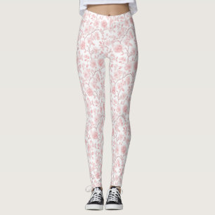 Mooie Roze Rozen Bloemstuk Leggings