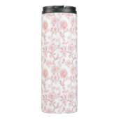 Mooie Roze Rozen Bloemstuk Thermosbeker (Achterkant)