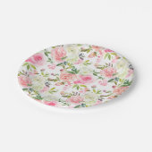 Mooie roze rozen Borden van Floral Paper Papieren Bordje (Gekanteld)