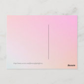 Mooie roze rozen briefkaart (Achterkant)