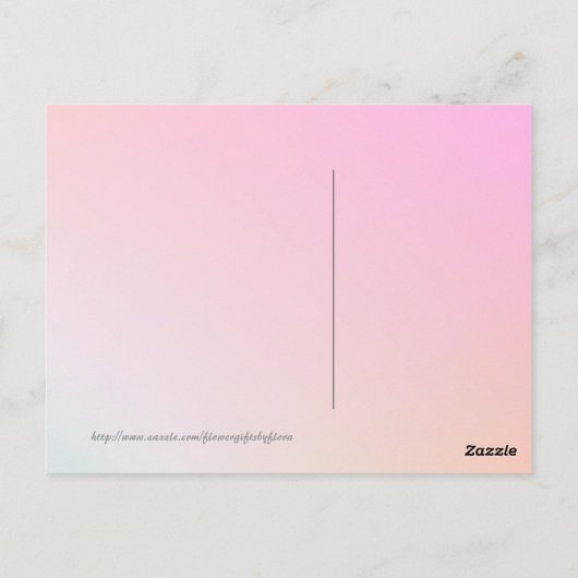 Mooie roze rozen briefkaart (Achterkant)