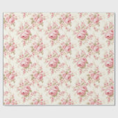Mooie Roze Rozen Cadeaupapier (Vlak)