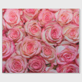 Mooie roze rozen cadeaupapier (Vlak)