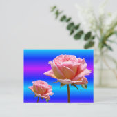 Mooie Roze Rozen Close Up DIY Briefkaart (Staand voorkant)