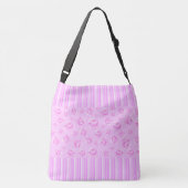 Mooie Roze Rozen Crossbody Tas (Achterkant)